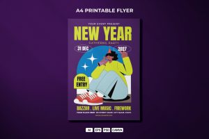New Year Celebration Flyer Template