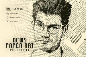 News Paper Art Photo Effect