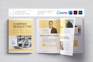 Newsletter Template | Canva | Docx | ID | PSD