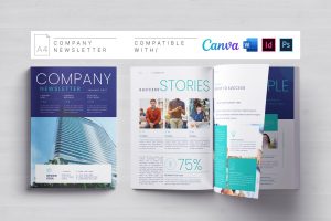 Newsletter Template | Canva | Docx | ID | PSD