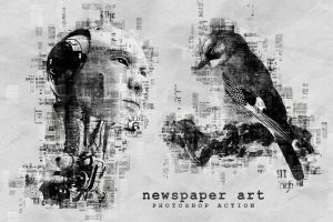Newspaper Art Photoshop Action