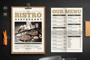 Newspaper food menu