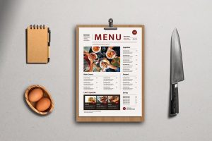Newspaper Food Menu