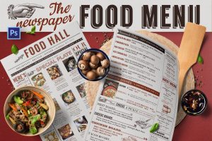 Newspaper Food Menu