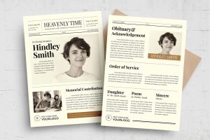 Newspaper Funeral Template