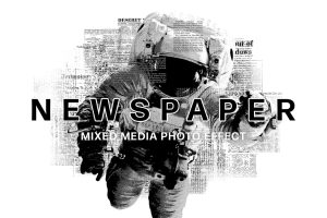 Newspaper Mixed Media Photo Effect