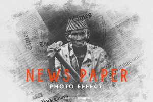 Newspaper photo effect