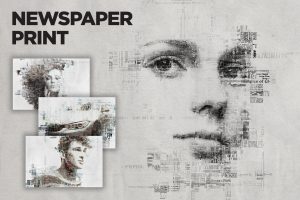 Newspaper Print Photoshop Action CS3+