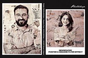 Newspaper Square and Poster Effect
