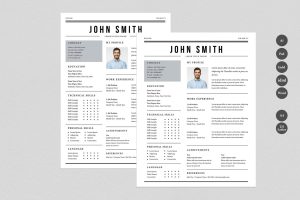 Newspaper Style Resume Template