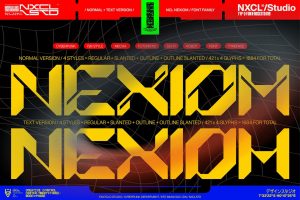 Nexiom Font Family – Y2k Cyberpunk Mecha Font