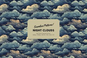 Night Clouds Seamless Pattern