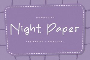 Night Paper Chalkboard Display