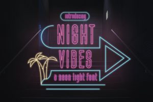 Night Vibes – Neon Light Font