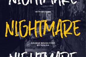 Nightmare | Grunge Brush Font