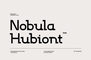 Nobula Hubiont – Modern Monospaced Font