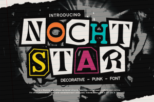 Nocht Star – Decorative Punk Font
