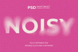 Noisy Text Effect with Fuzzy Halftone Grain