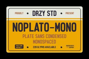 Noplato – Sans Condensed Monospaced Font