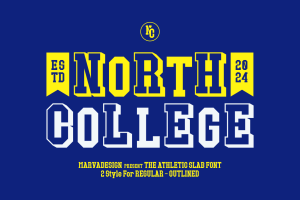 North College – Athletic Slab Font