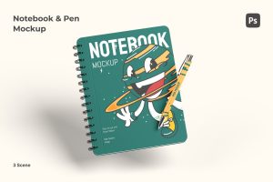 Notebook & Pen Mockup