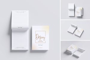 Notepad A6 Open Mockup