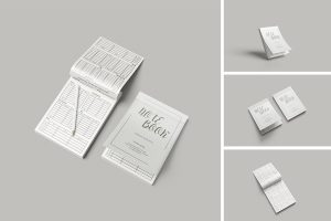 Notepad A6 Open Mockup
