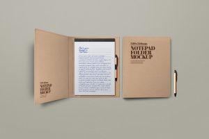 Notepad Folder Mockup