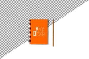Notepad with Pencil Mockup