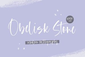 Obelisk Stone – Modern Calligraphy Logo Font