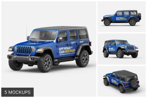 Off Road Car Mockup Set