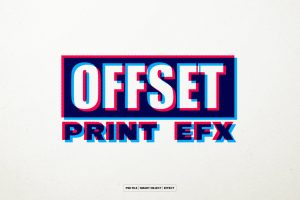 Offset Print Text and Logo Effect