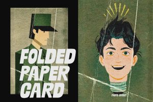 Old Folded Paper Card Photo Effect