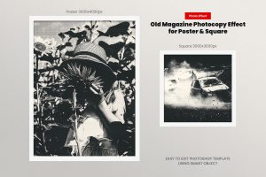 Old Magazine Photocopy Effect