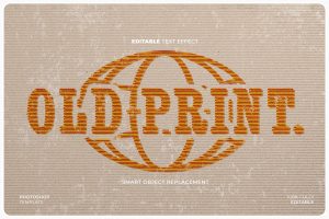 Old Print Text & Photo Effect