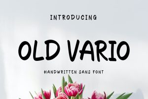 Old Vario Sans Handwritten Font