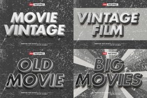 Old Vintage Movie Text Effect Vol. 1
