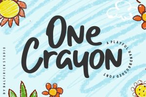 One Crayon – Playful Handbrushed Logo Font