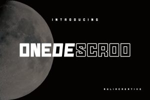 Onedescrod Outline Bold Italic Font