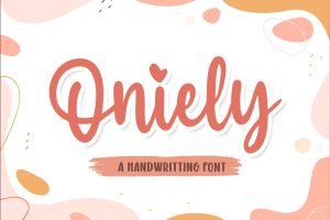 Oniely a Handwritting Font