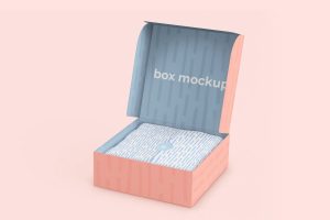 Open Mailing Box Mockup
