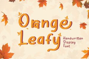 Orange Leafy – Autumn Display Font