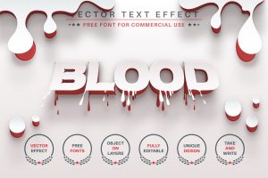Origami Blood – Editable Text Effect, Font Style