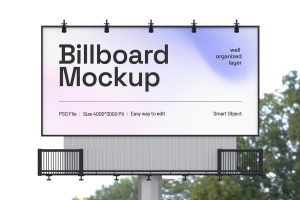 Outdoor Advertising Billboard Mockup
