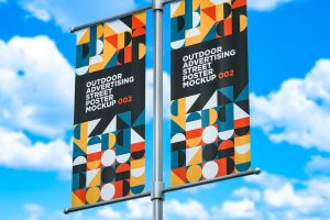 Outdoor Advertising Street Poster Mockup 002