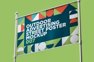 Outdoor Advertising Street Poster Mockup 007