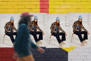 Outdoor Glued Posters Mockup