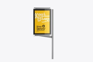 Outdoor Kiosk Advertisement Mockup