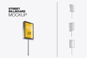 Outdoor Kiosk Advertisement Mockup