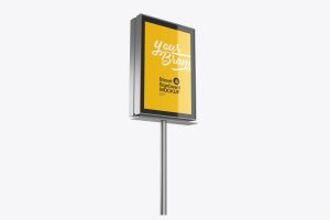 Outdoor Kiosk Advertisement Mockup